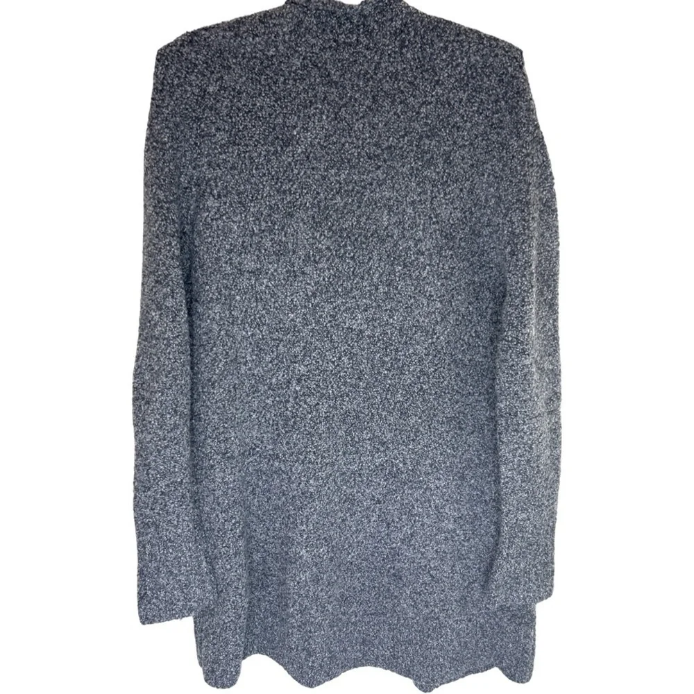 EILEEN FISHER Charcoal Gray Wool Cashmere Blend Nubby Cardigan Sweater Size M